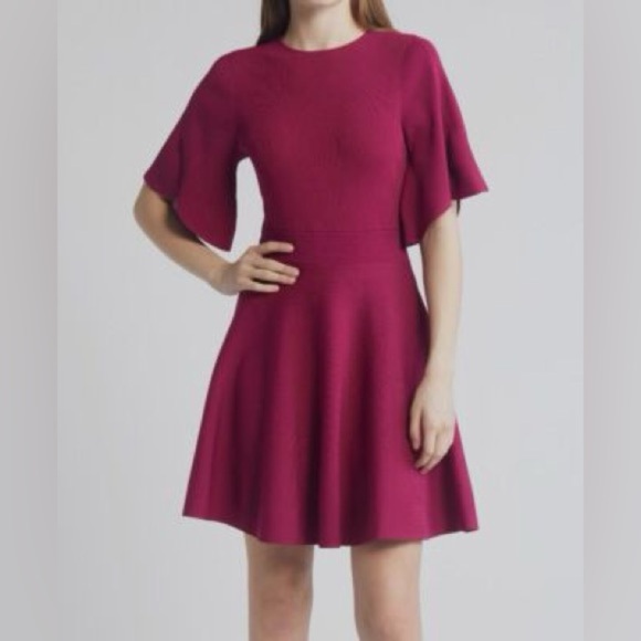 NWT Ted Baker Oliviha Rib Engineered Skater Dress - Picture 1 of 7